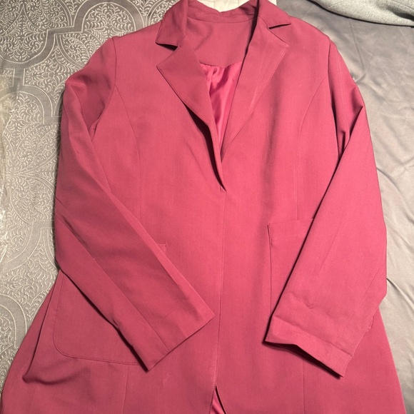 Womens Casual Blazers Open Front Long Sleeve Lapel Collar Work Office Jacket - Picture 2 of 2